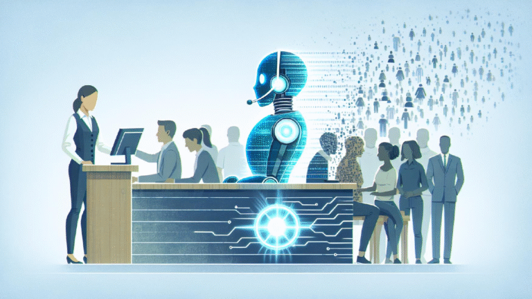 AI Customer Service Agent Phone illustration