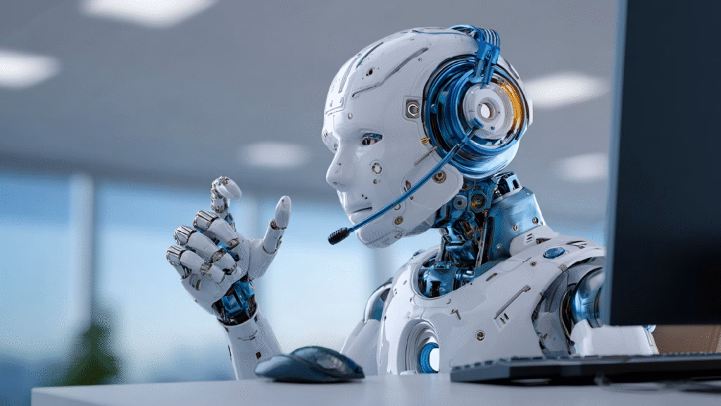 AI Customer Service Specialist Working
