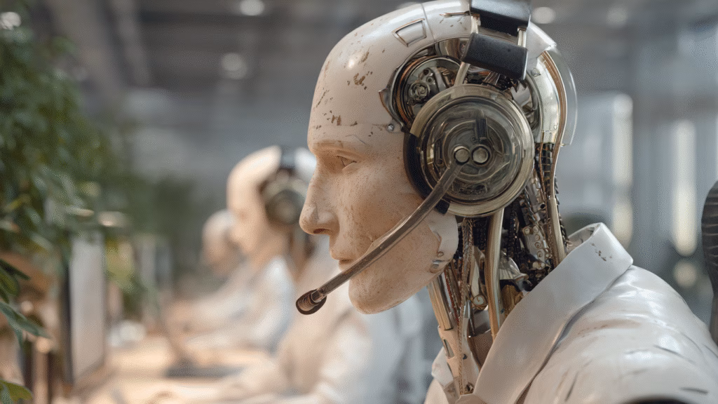 AI on phone with customer